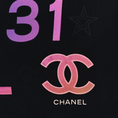 Chanel Silk Rue Cambon CC Square Scarf Black Multicolor 2 of 3