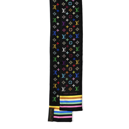 Louis Vuitton Silk Monogram Multicolor Bandeau Black 2 of 4