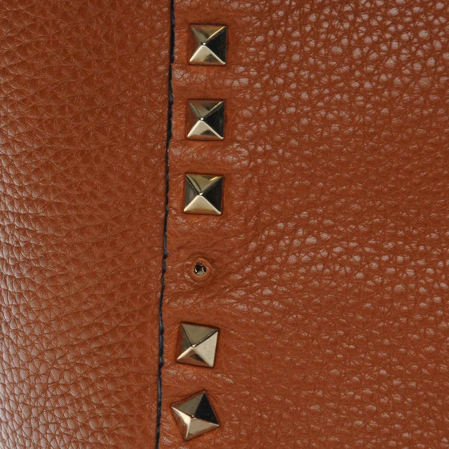 Valentino Garavani Pebbled Calfskin Medium Rockstud Reversible Tote Black Light Cuir 10 of 11