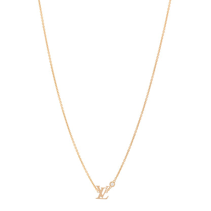 Louis Vuitton 18K Yellow Gold Diamond Idylle Blossom LV Pendant Necklace 1 of 7