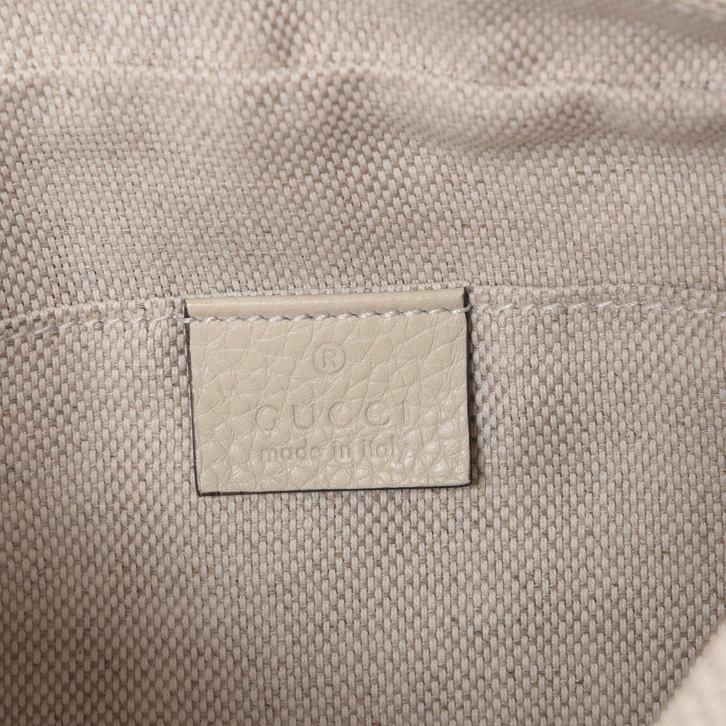 Pebbled Calfskin Small Soho Disco Bag Off White