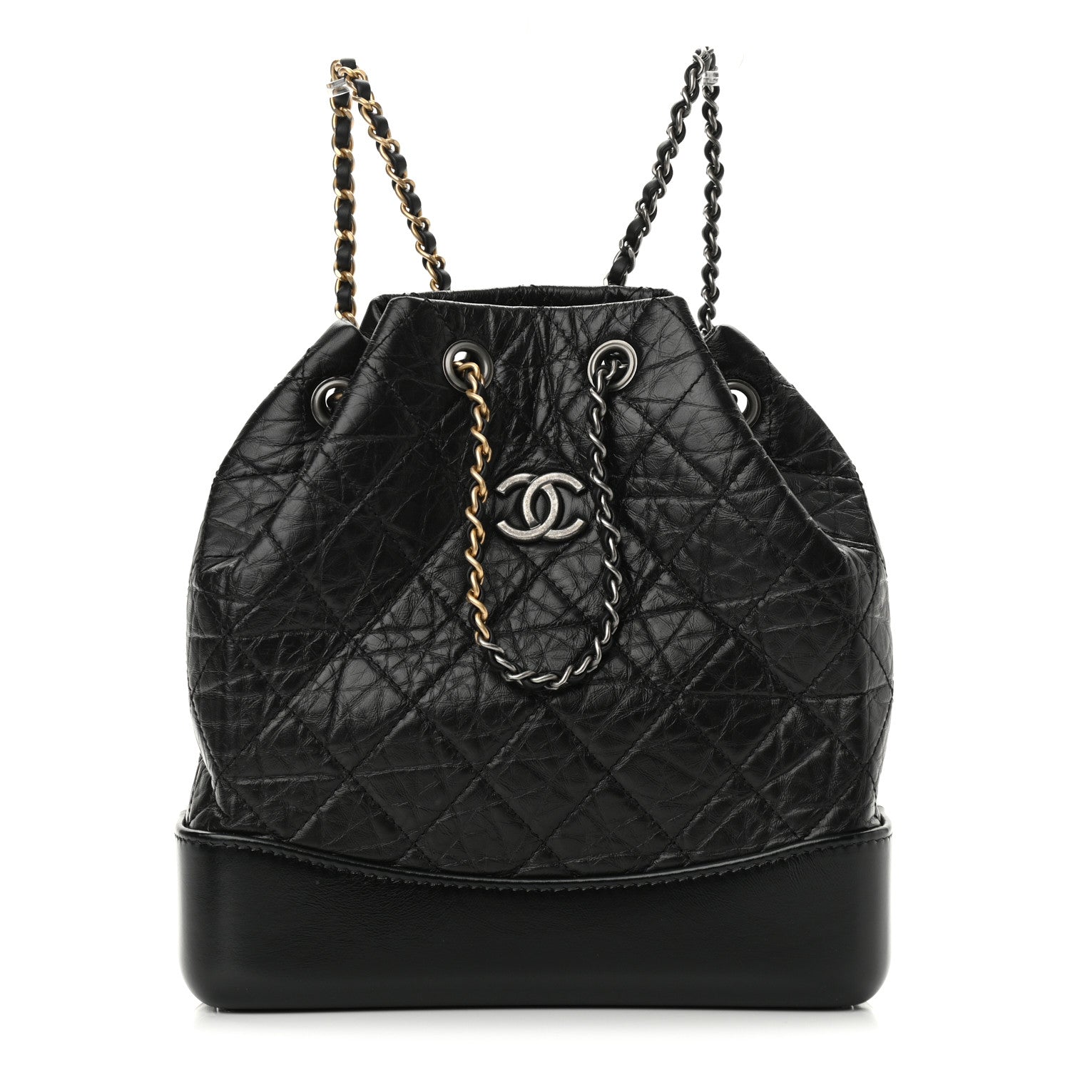 Chanel Aged Calfskin Quilted Small Gabrielle Backpack Black 1 of 10