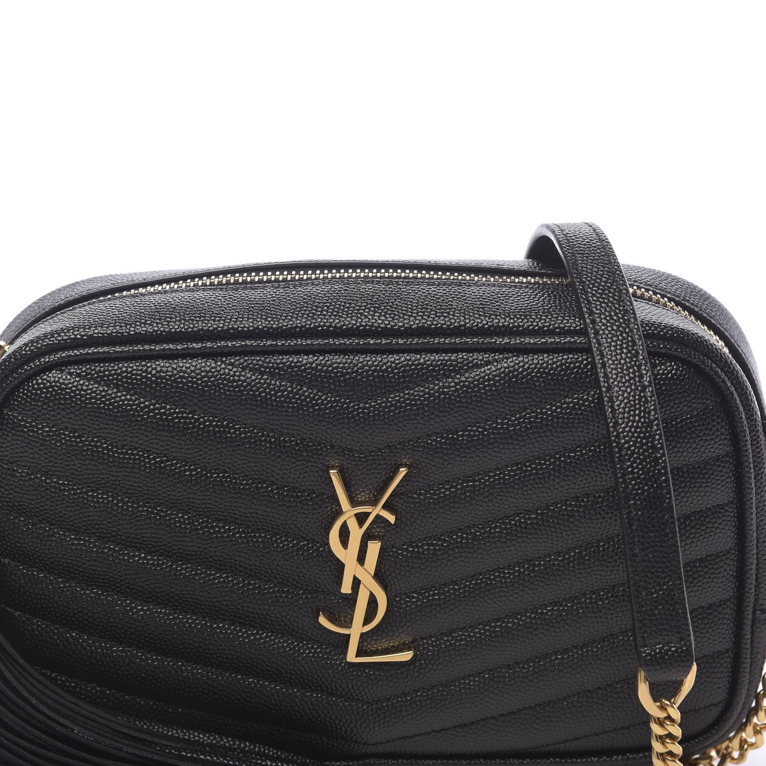Saint Laurent Grain De Poudre Matelasse Monogram Mini Lou Camera Bag Black 10 of 11