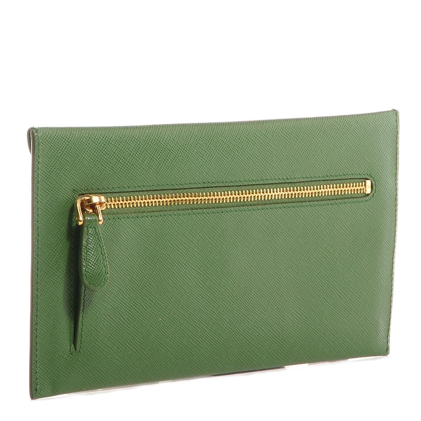 Saffiano Metal Envelope Wallet Larice