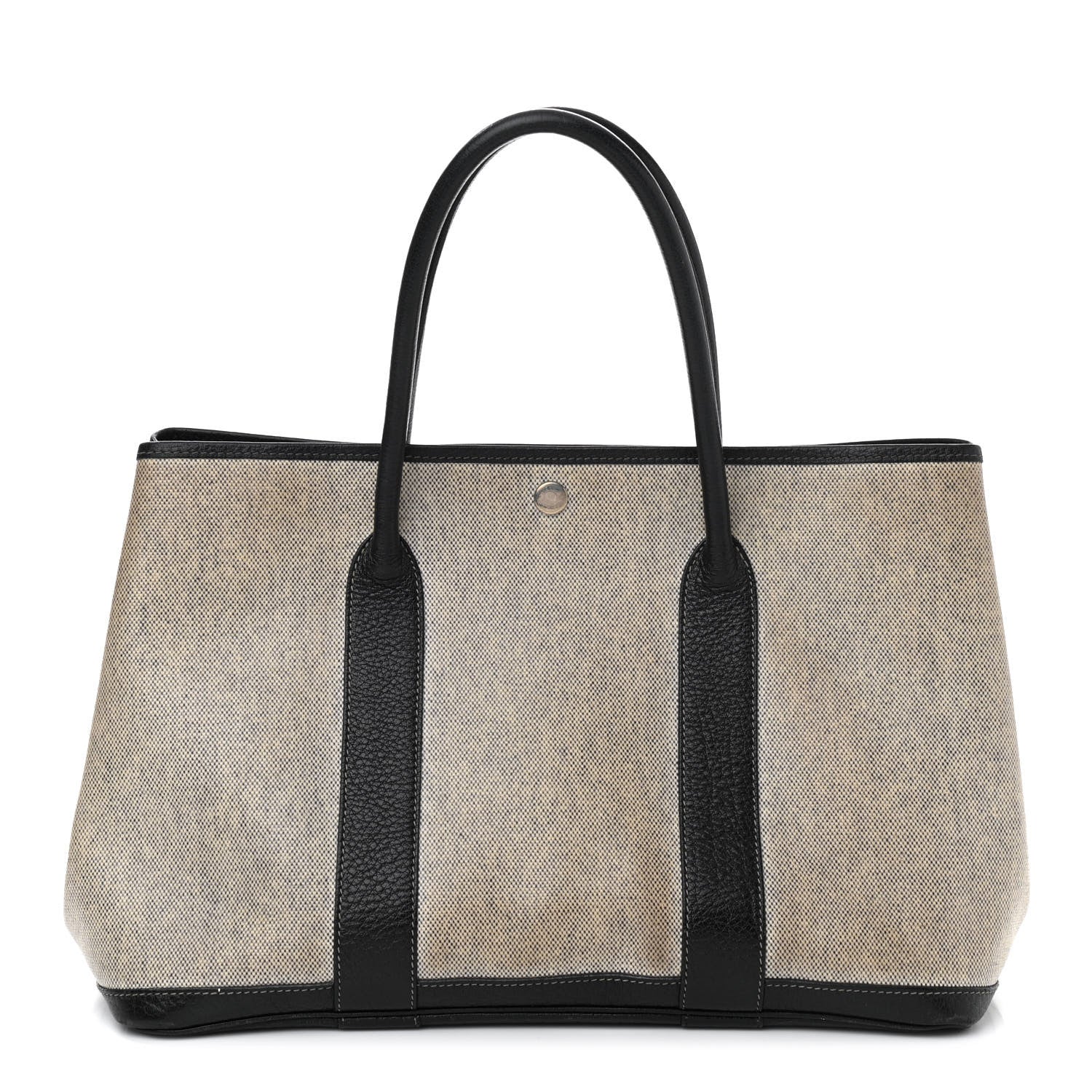 Hermes Toile Buffle Skipper Garden Party 36 MM Tote Black 1 of 16