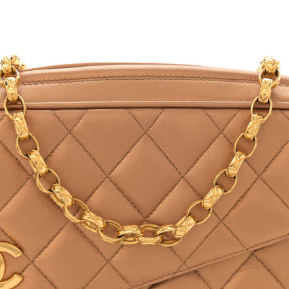 Chanel Metallic Lambskin Quilted Tassel Camera Case Gold 9 of 12