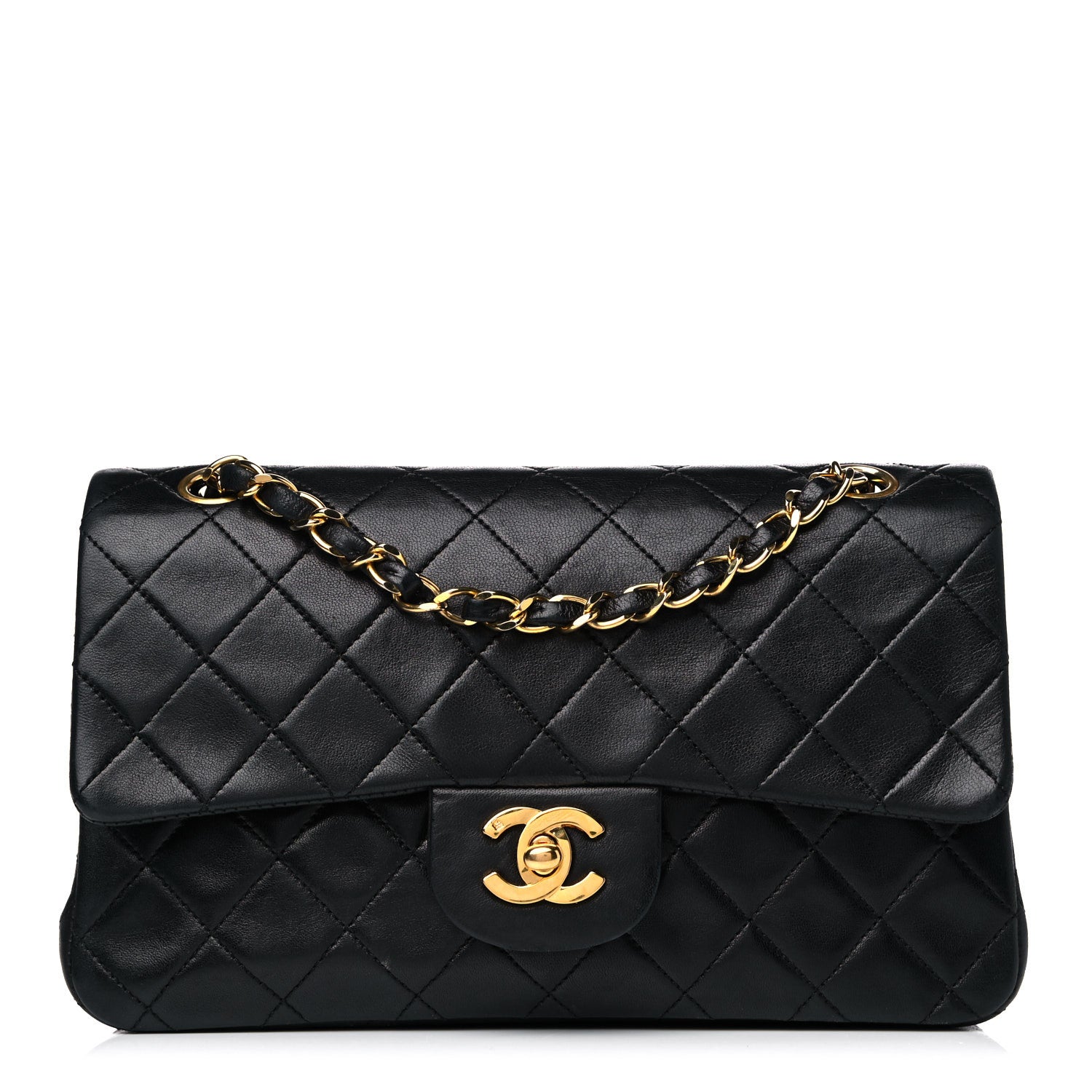 Chanel Lambskin Quilted Small Double Flap Black 1 of 18