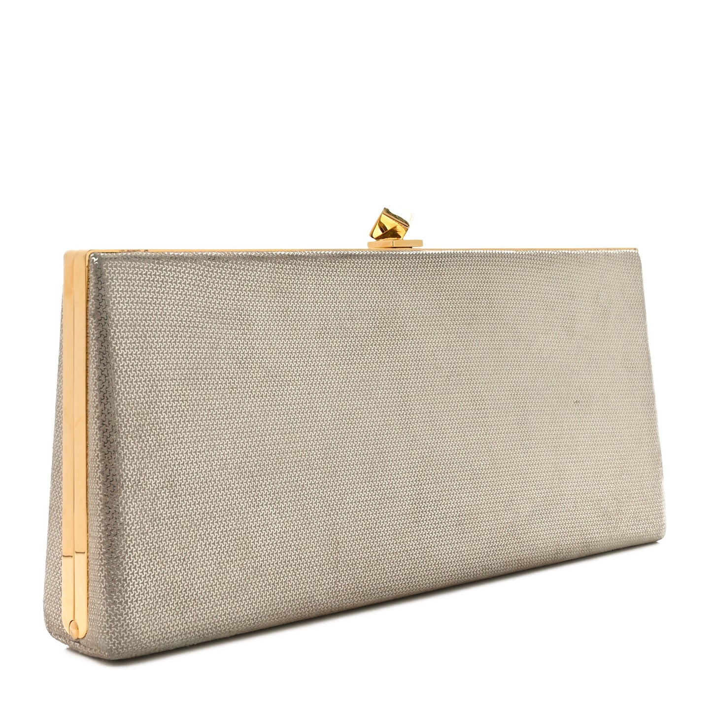 Metallic Coarse Glitter Celeste Clutch Champagne