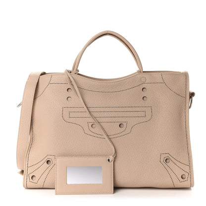 Balenciaga Veau Grana Perforated Blackout Hardware City Beige Poudre 1 of 11