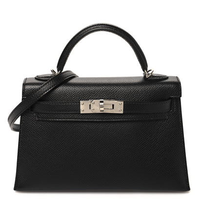 Hermes Epsom Mini Kelly Sellier 20 Black 1 of 11
