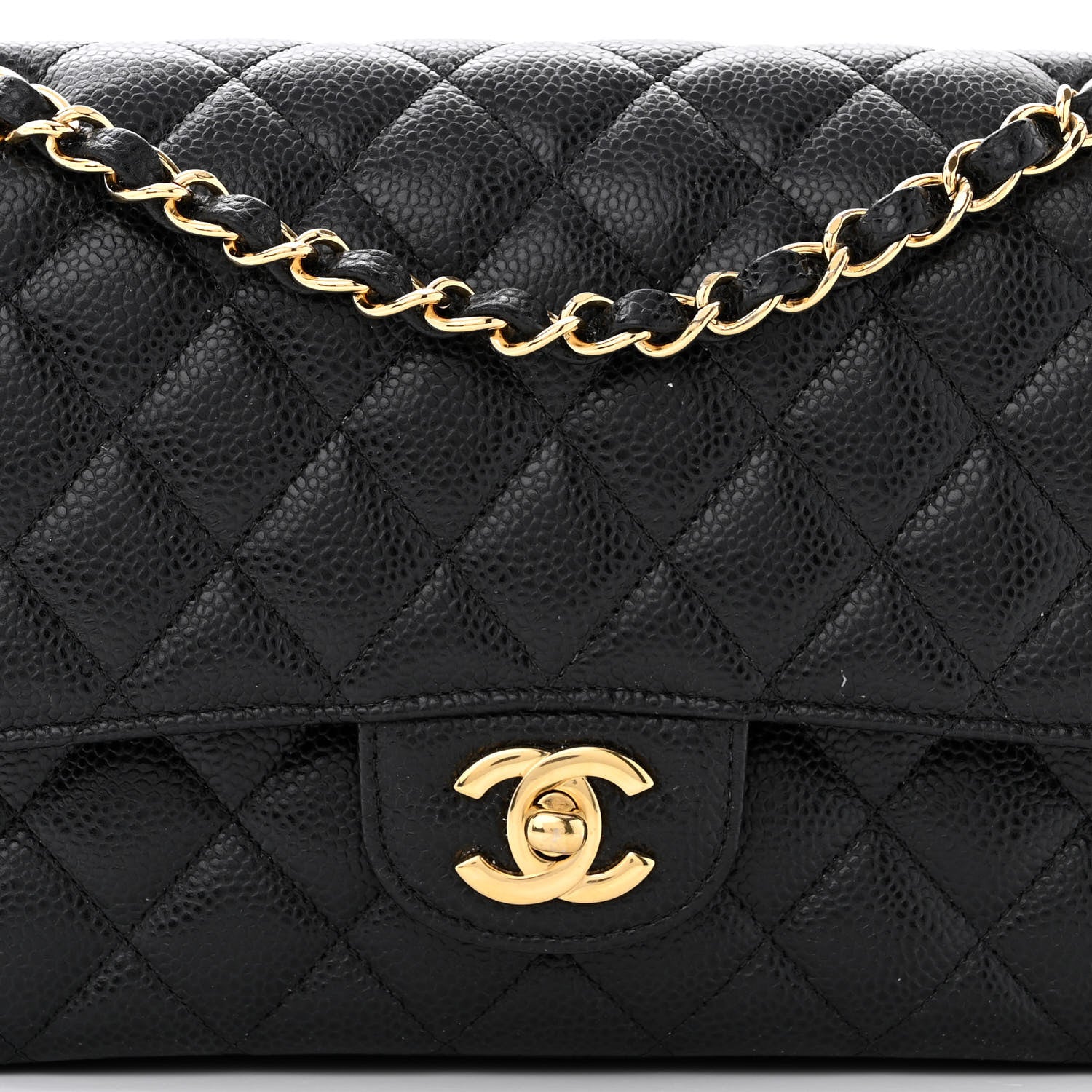 Chanel Caviar Quilted Medium Double Flap Black 8 of 11