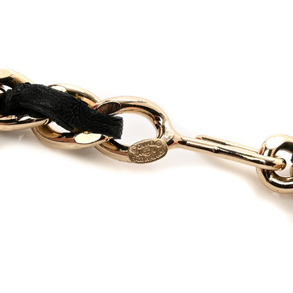 Chanel Lambskin Chain Logo Belt Black Gold 4 of 4