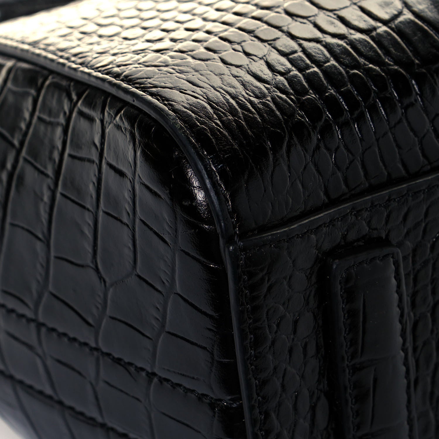 Givenchy Calfskin Crocodile Embossed Mini Antigona Black 9 of 11