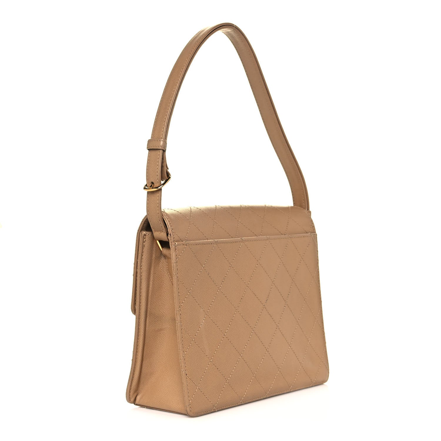 Chanel Caviar Stitched Medium Flap Beige 2 of 22