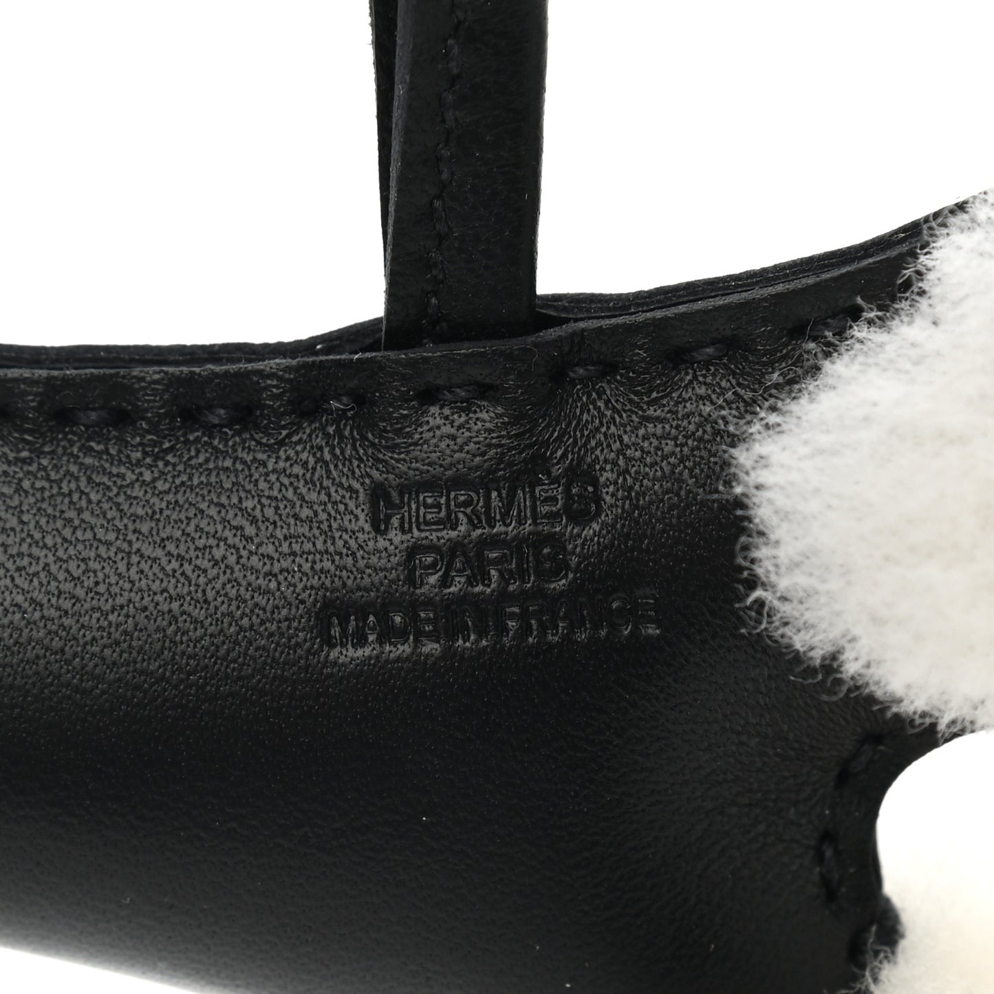 Milo Lambskin Shearling Budy Charm Black
