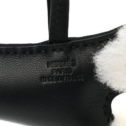 Hermes Milo Lambskin Shearling Budy Charm Black 3 of 4