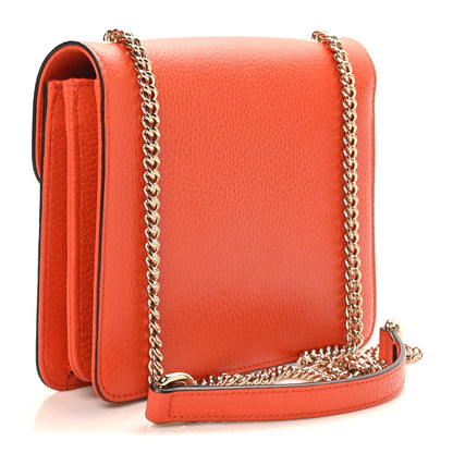 Gucci Dollar Calfskin Small Interlocking G Shoulder Bag Sun Orange 3 of 10