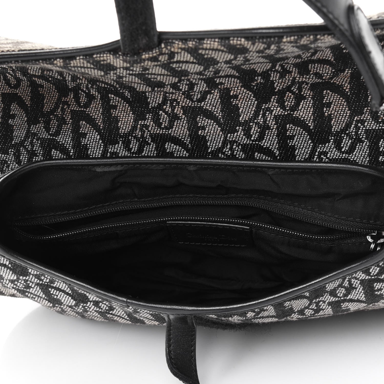 Christian Dior Monogram Double Saddle Bag Black 4 of 4