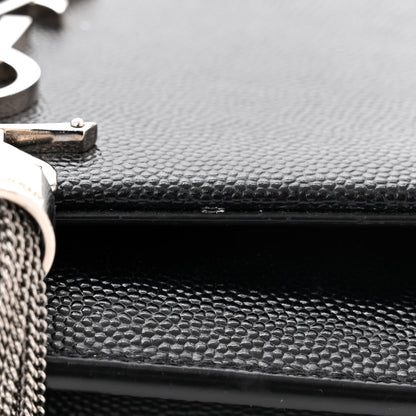 Saint Laurent Grain De Poudre Classic Monogram Kate Tassel Chain Wallet Black 10 of 14