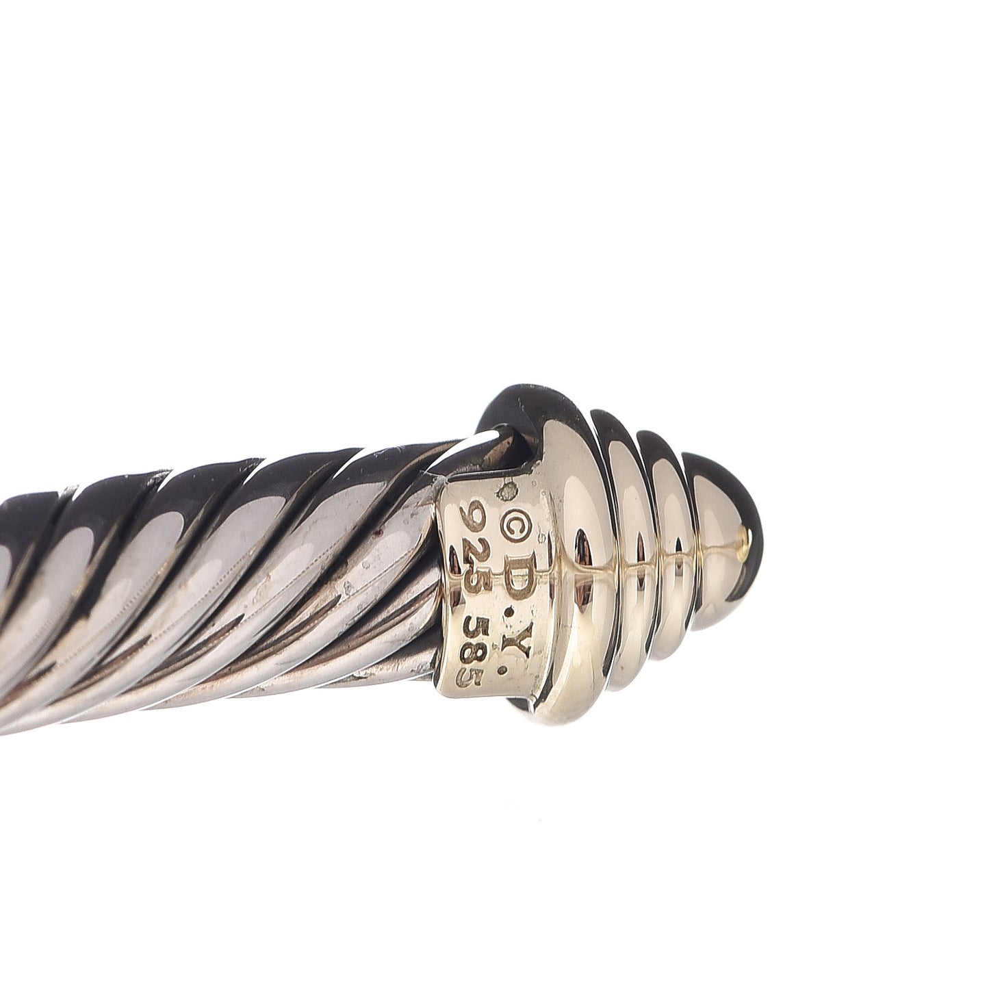 Sterling Silver 14K Yellow Gold 5mm Cable Classics Bracelet