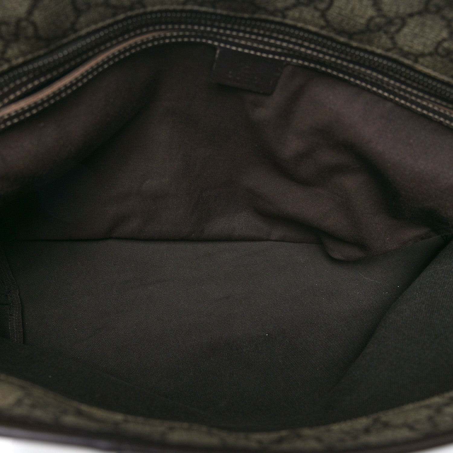 Gucci GG Supreme Monogram Medium Zippered Shopping Tote Dark Brown 6 of 15