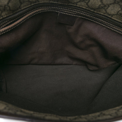 Gucci GG Supreme Monogram Medium Zippered Shopping Tote Dark Brown 6 of 15