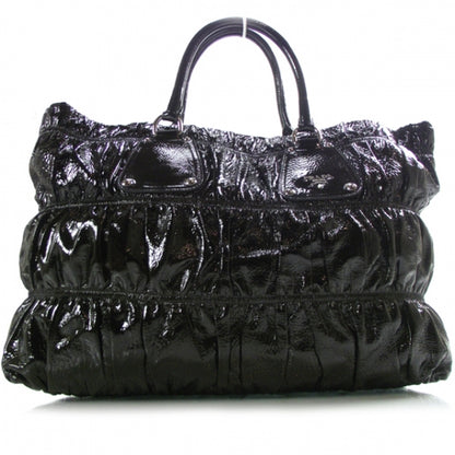 Prada Vernice Gaufre Tote Black 1 of 10
