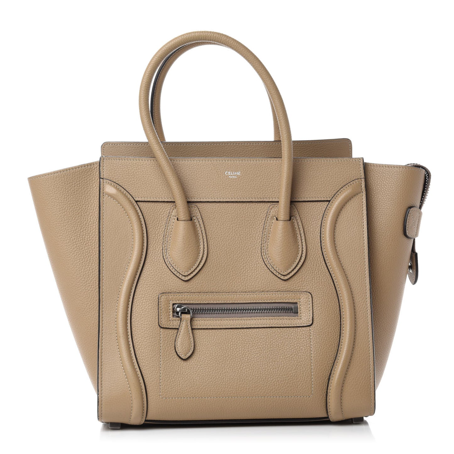Drummed Calfskin Micro Luggage Dune