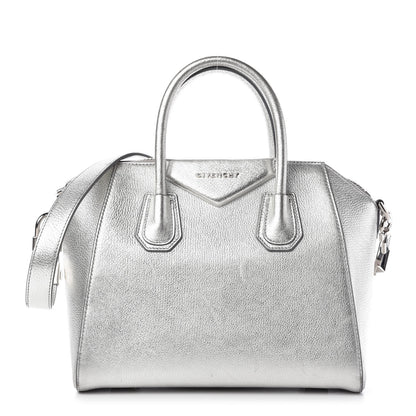 Givenchy Metallic Sugar Goatskin Small Antigona Silver 1 of 10