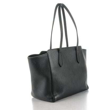 Gucci Pebbled Calfskin Small Swing Tote Black 3 of 8