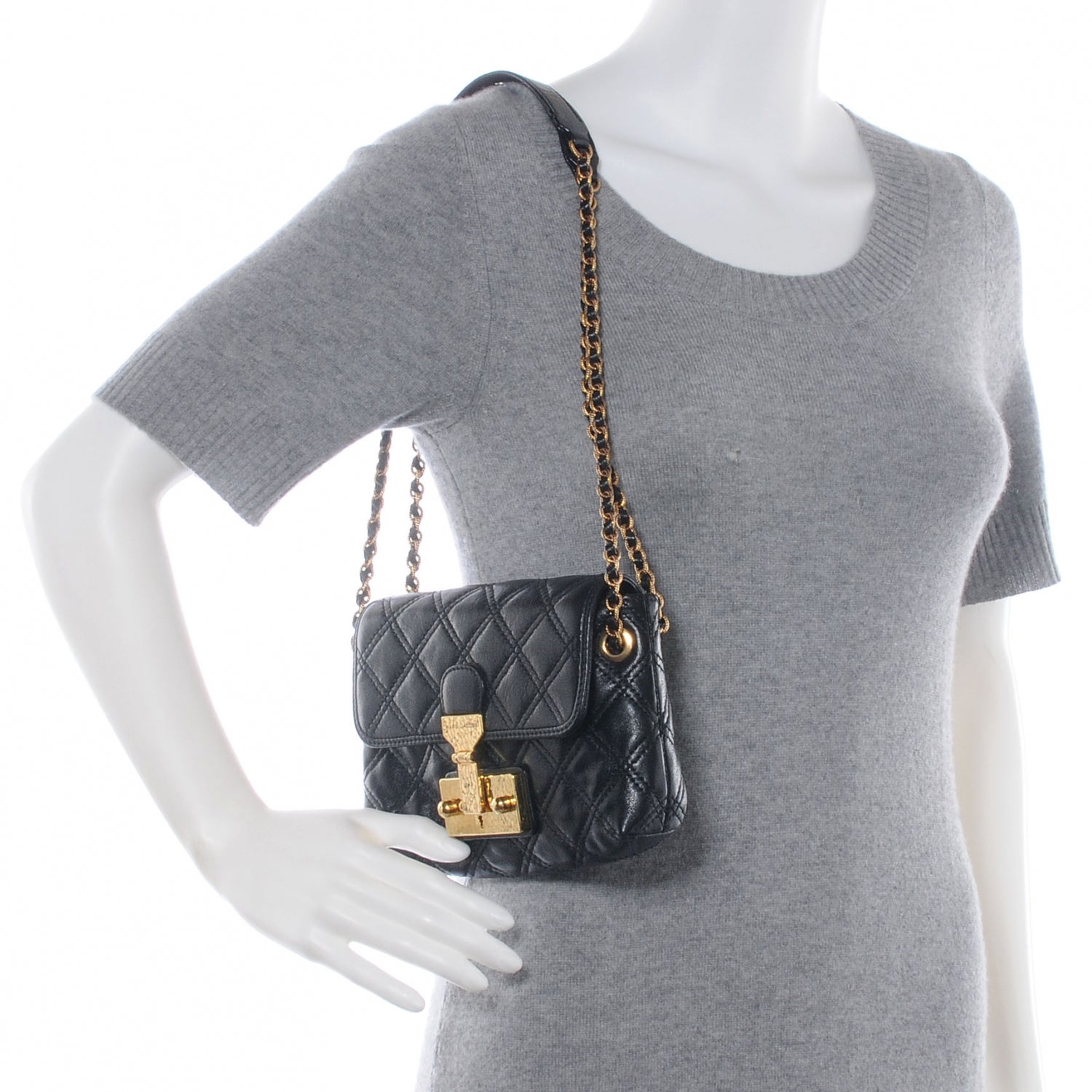 Marc Jacobs Leather Baroque Single Flap Black 2 of 8
