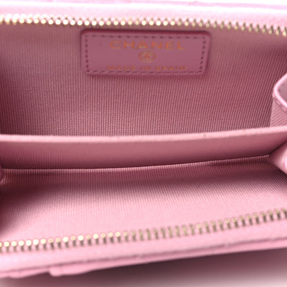 Chanel Lambskin Quilted Chanel 19 Vertical Zip Card Holder Wallet Pink 5 of 8