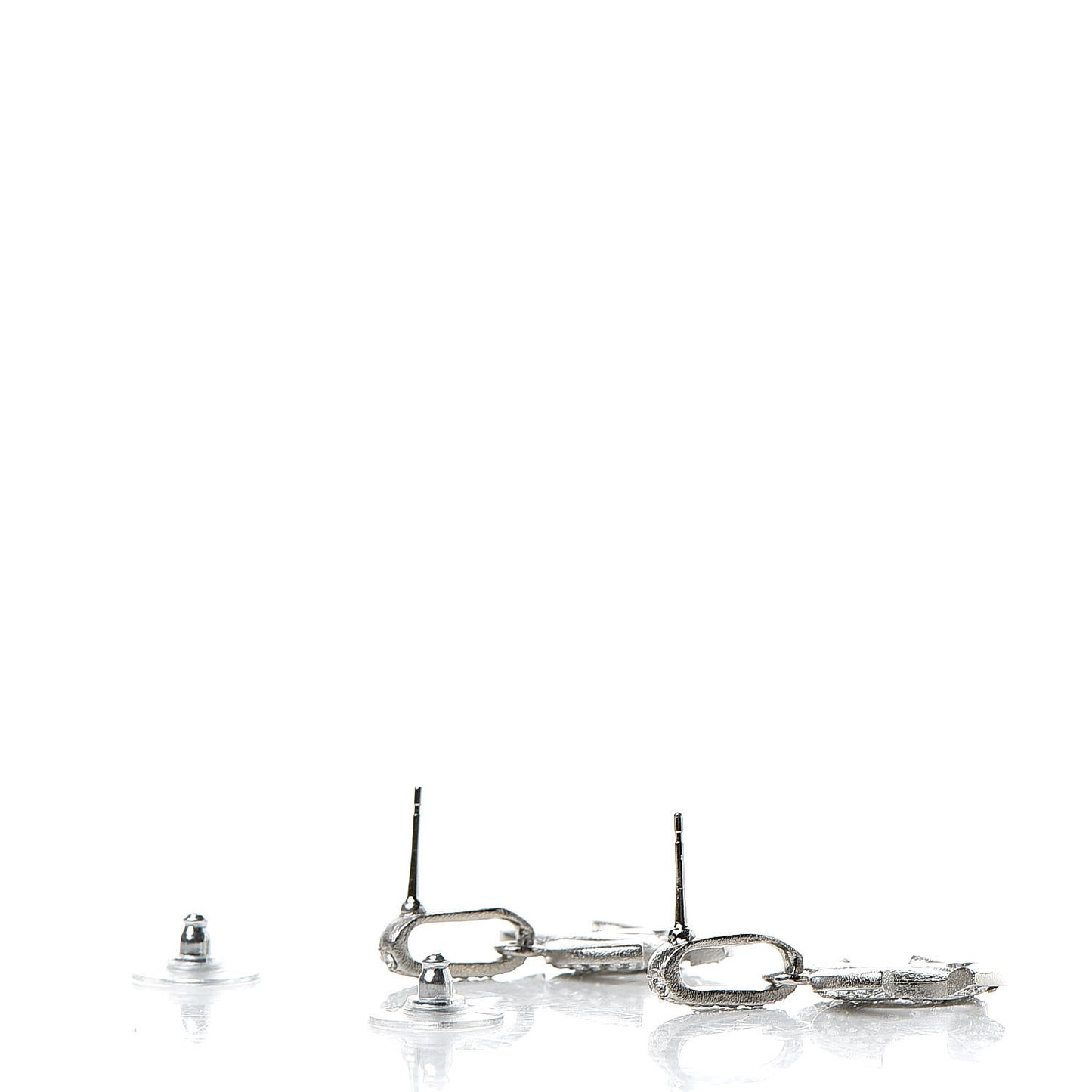 Crystal Palais Garnier CC Drop Earrings Silver
