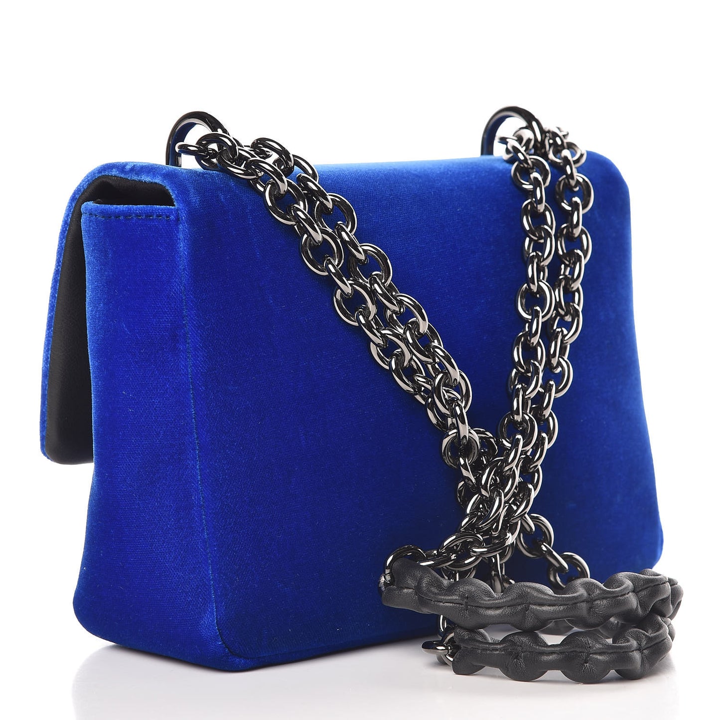 Velvet Large Natalia Chain Bag Imperial Blue
