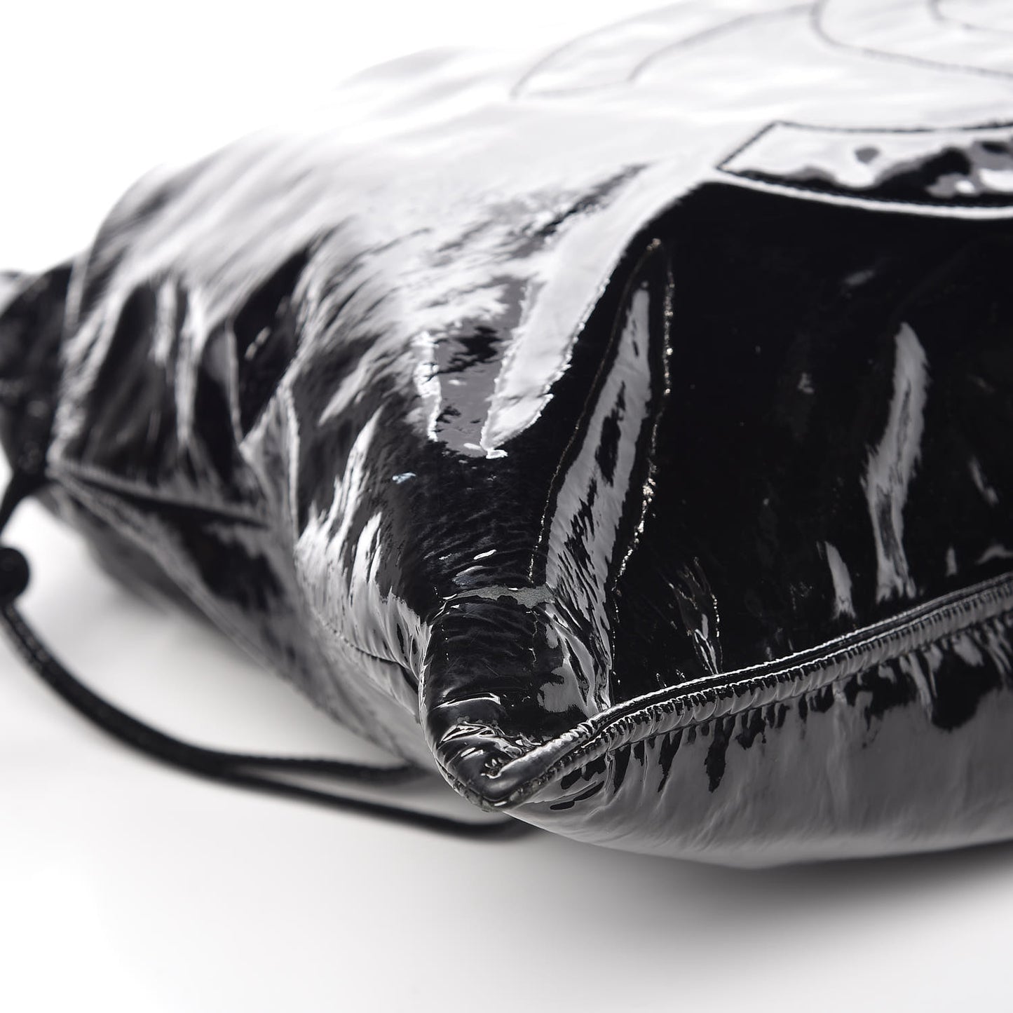 Patent Bonbons Shopper Tote Black