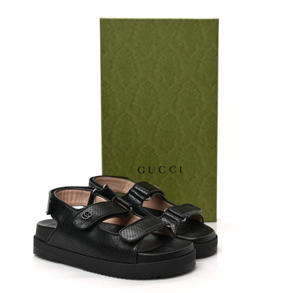 Gucci Malaga Kid Mini Double G Perforated Womens Dad Sandals 36 Black 9 of 9