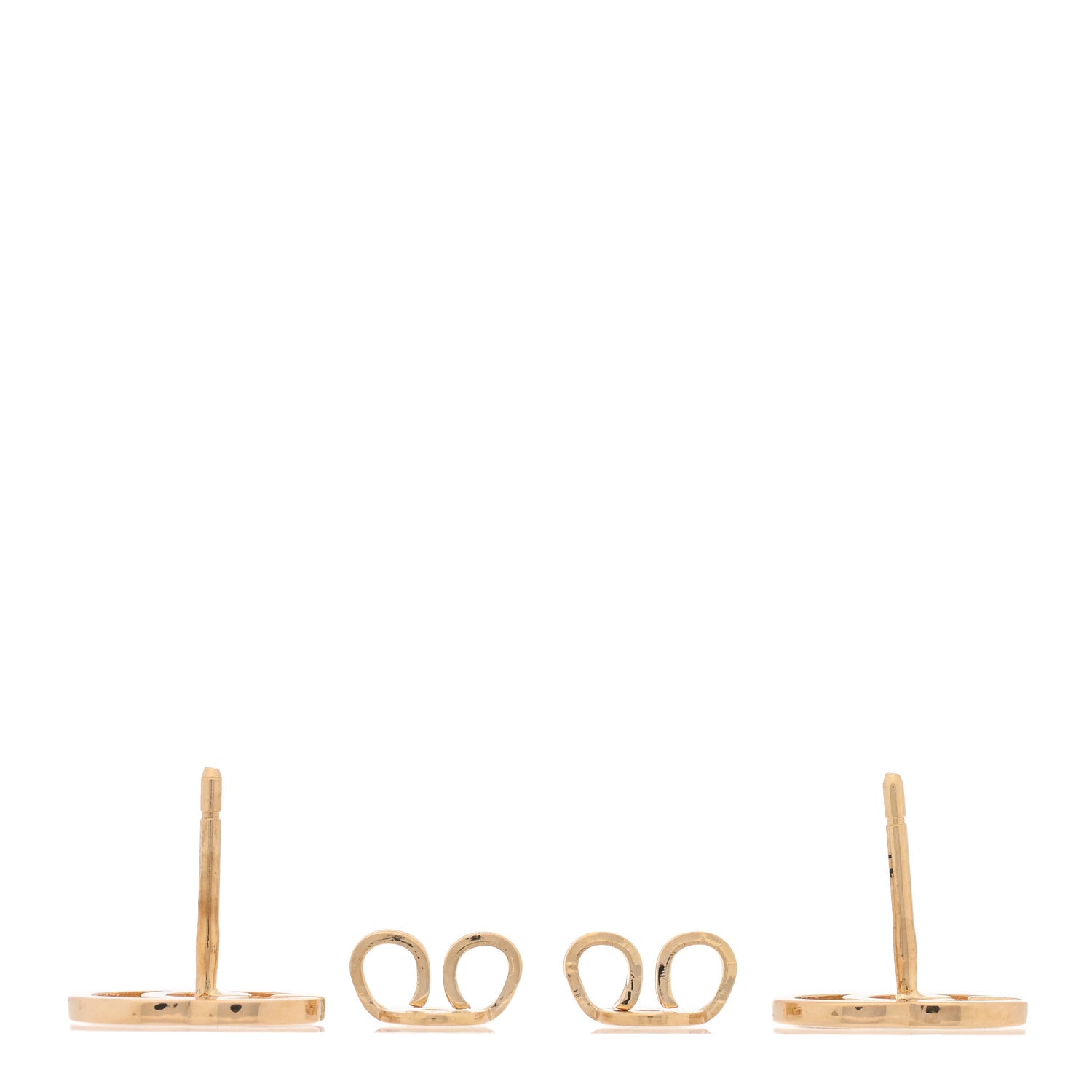 Gucci 18K Yellow Gold GG Tissue Stud Earrings 3 of 5