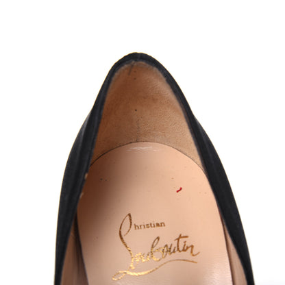 Christian Louboutin Crepe Satin Madame Butterfly 120 Pumps 38.5 Black 8 of 15