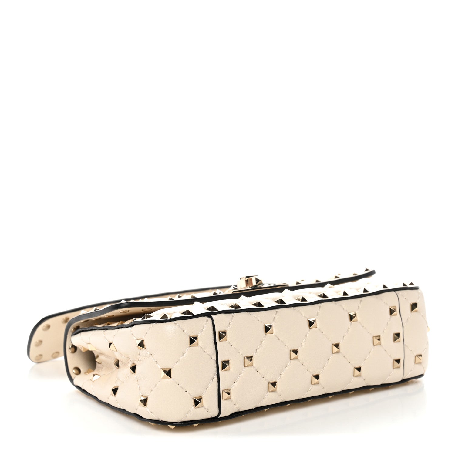 Valentino Garavani Nappa Small Rockstud Spike Shoulder Bag Light Ivory 4 of 9