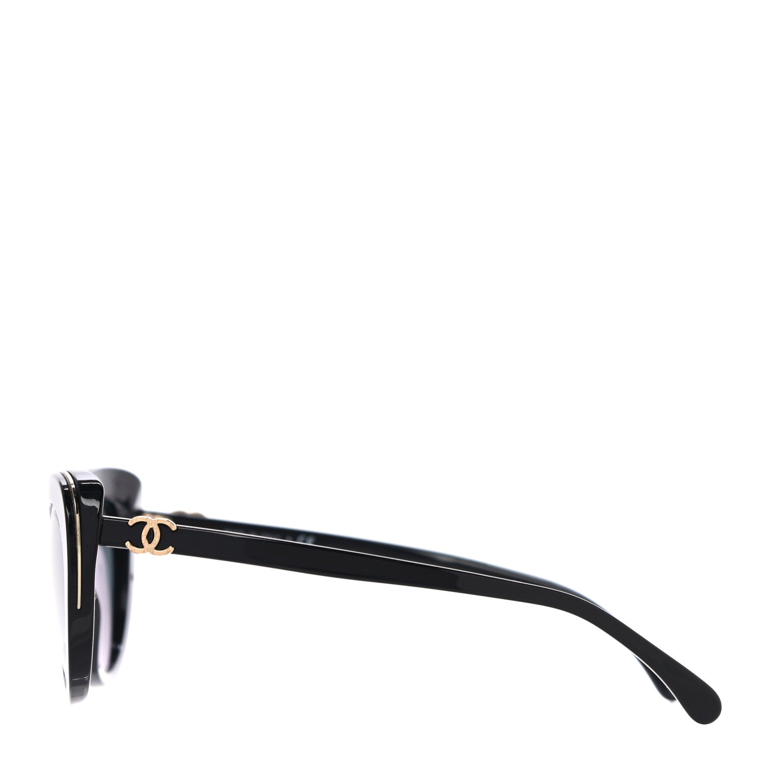 Chanel Acetate Cat Eye CC Sunglasses 5432 Black 2 of 9
