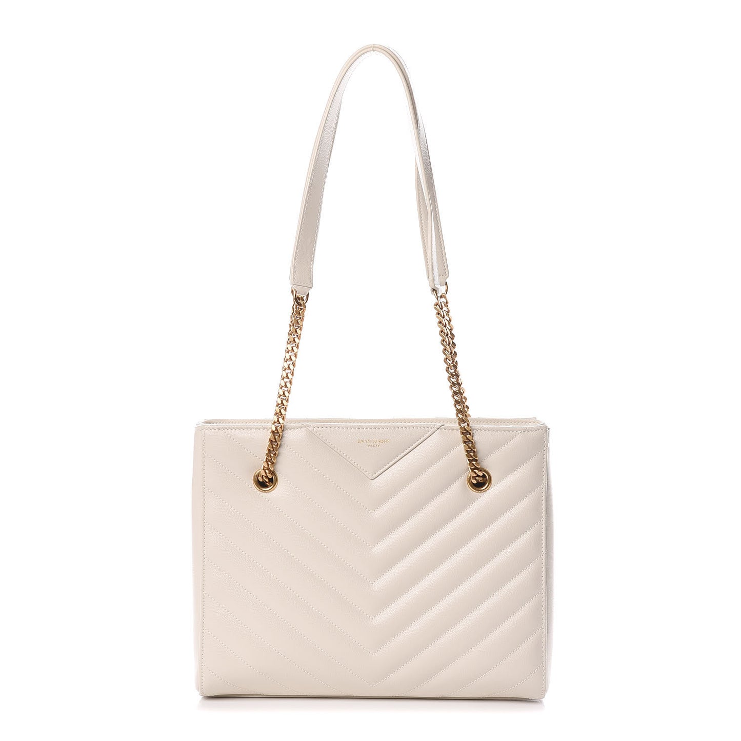 Grain De Poudre Matelasse Chevron Small Tribeca Shopping Bag