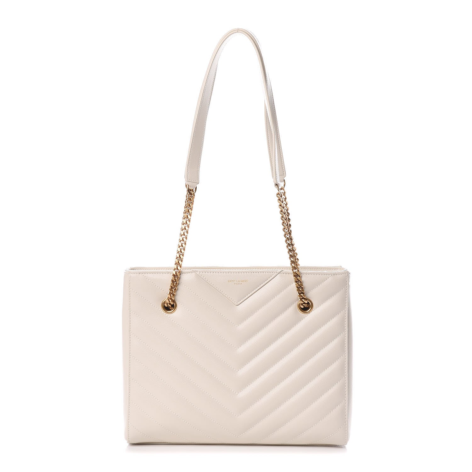 Saint Laurent Grain De Poudre Matelasse Chevron Small Tribeca Shopping Bag 1 of 12