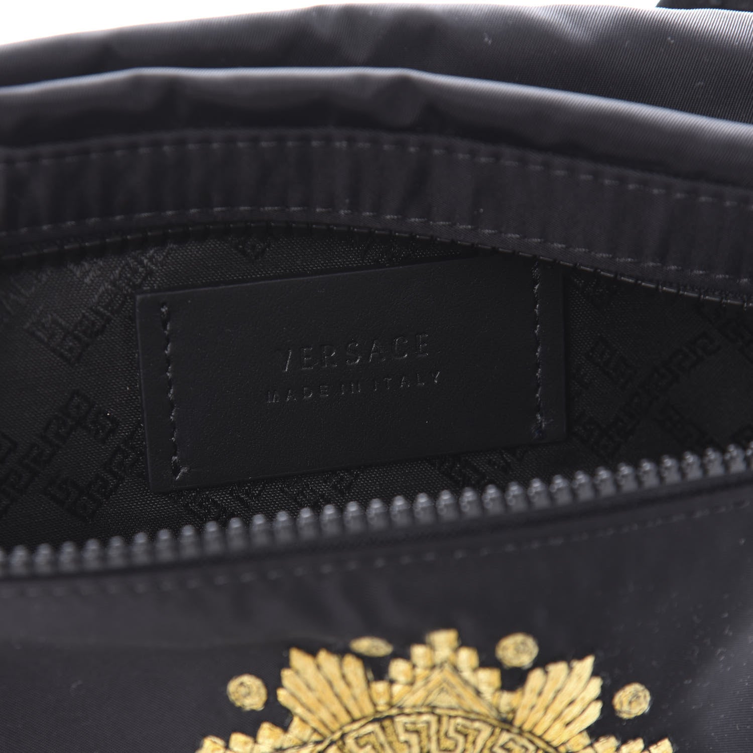 Versace Nylon Embroidered Belt Bag Black 8 of 9
