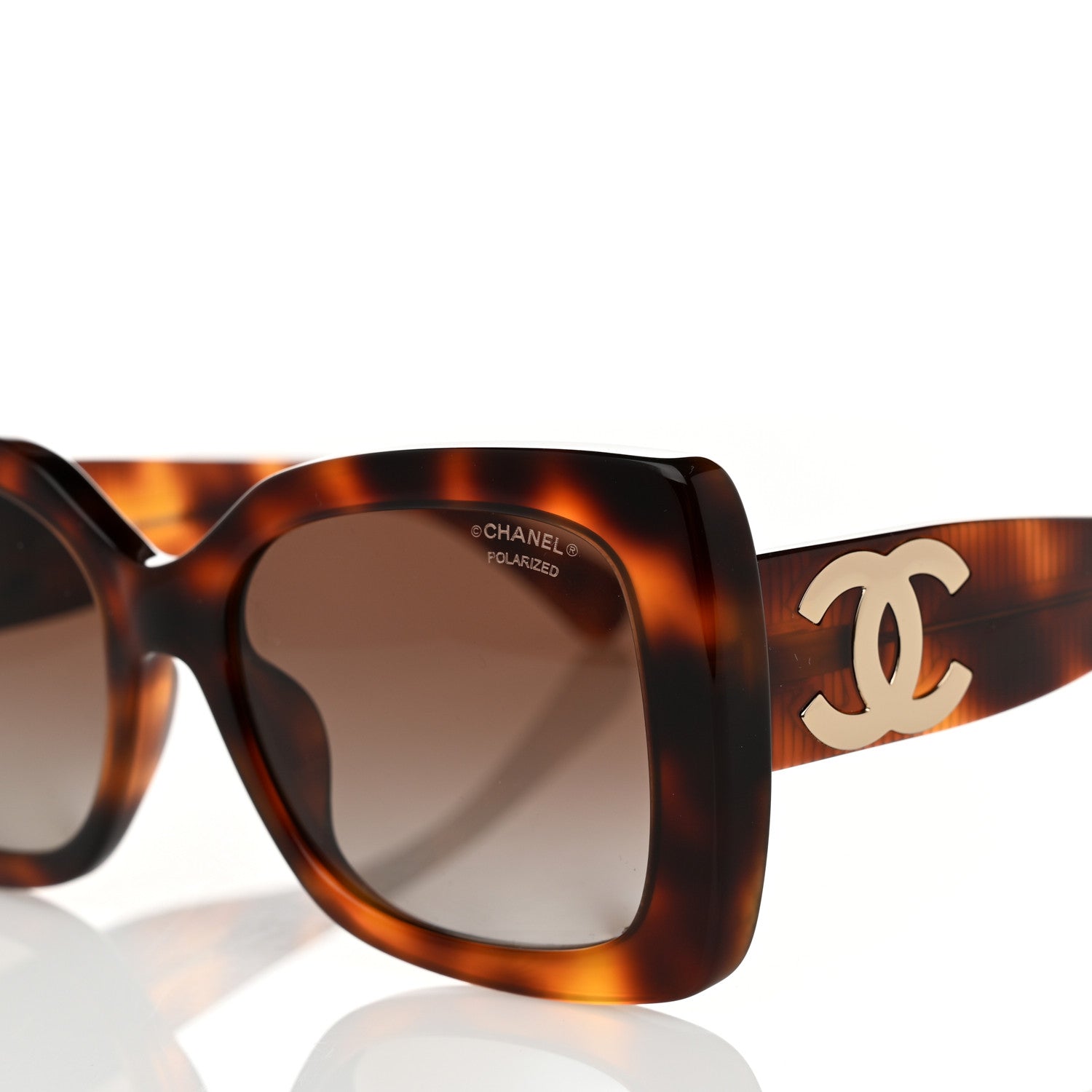 Chanel Square Polarized CC Sunglasses 5494-A Tortoise Brown 6 of 8