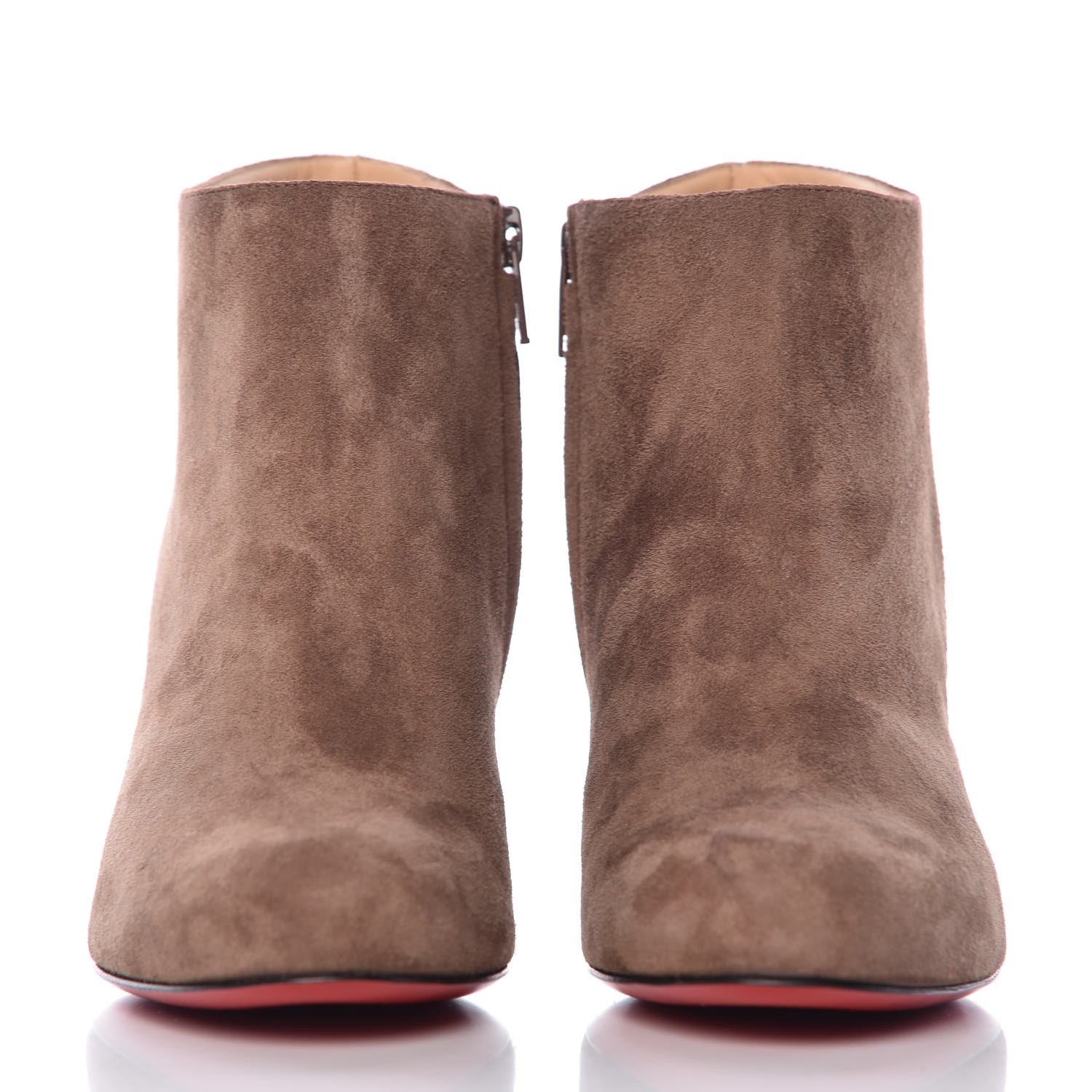 Christian Louboutin Veau Velours Belle 85 Ankle Boots 36.5 Taupe 2 of 7