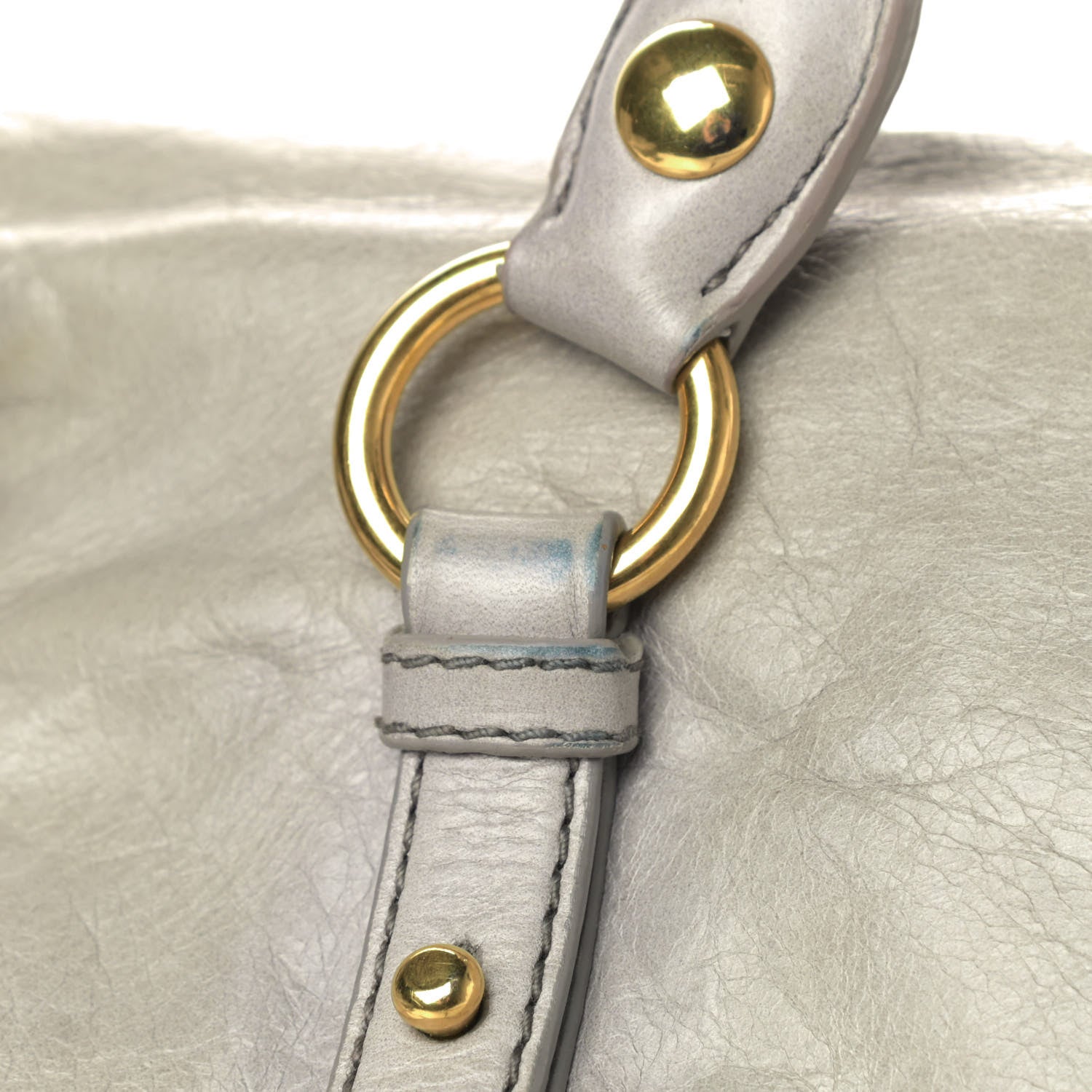 Miu Miu Vitello Lux Medium Bow Bag Grey 5 of 11