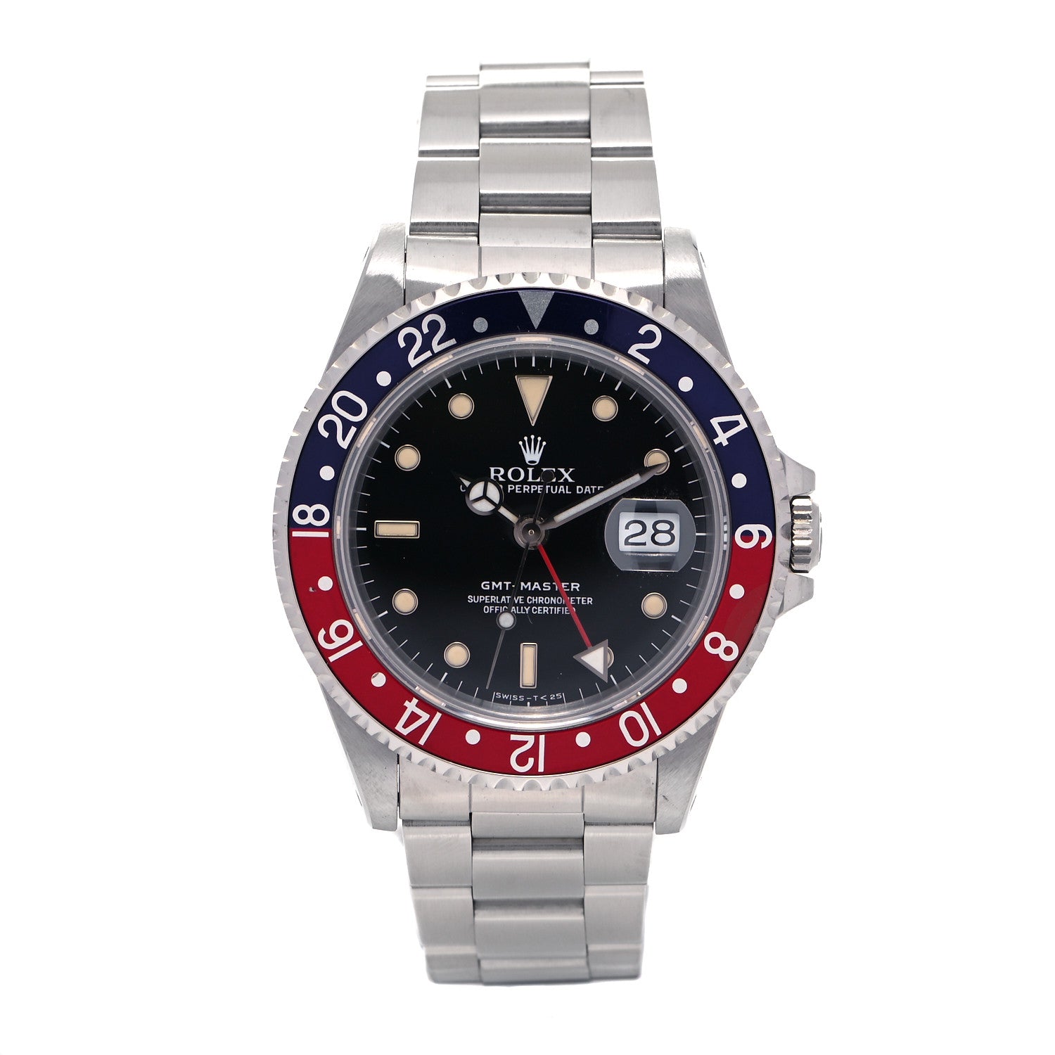 Rolex Stainless Steel 40mm Oyster Perpetual Date GMT Master Ⅱ Pepsi Watch 16710 1 of 4