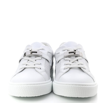 Hermes Calfskin Perforated Day Sneakers 43 White 2 of 9