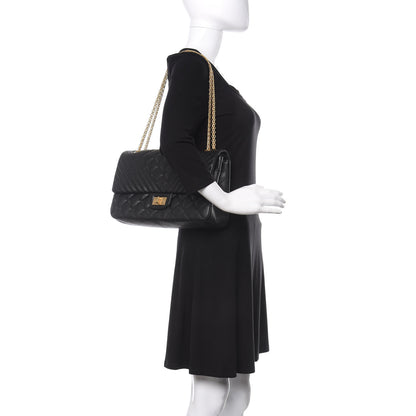 Chanel Caviar Chevron Quilted 2.55 Reissue 227 Flap Black 2 of 10