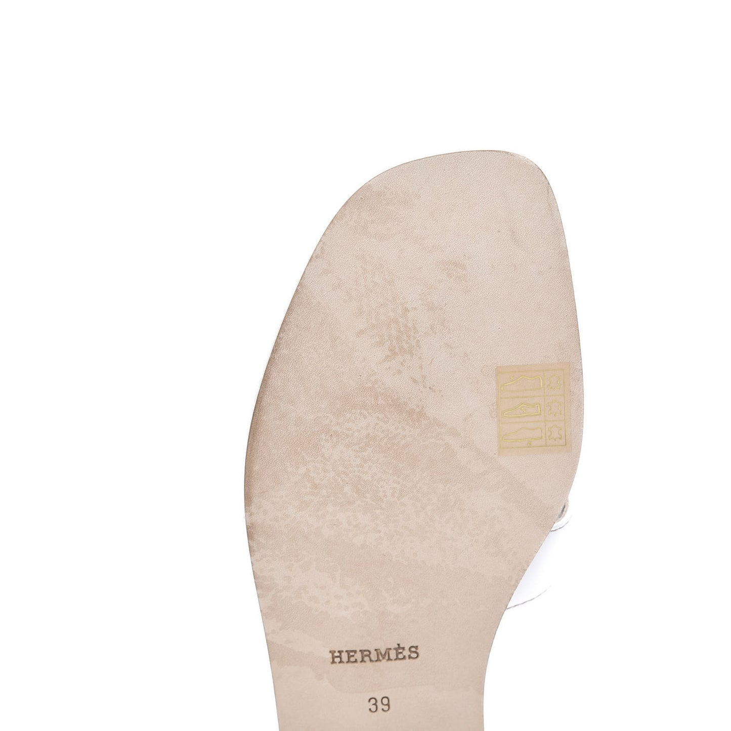 Box Calfskin Oran Sandals 39 White